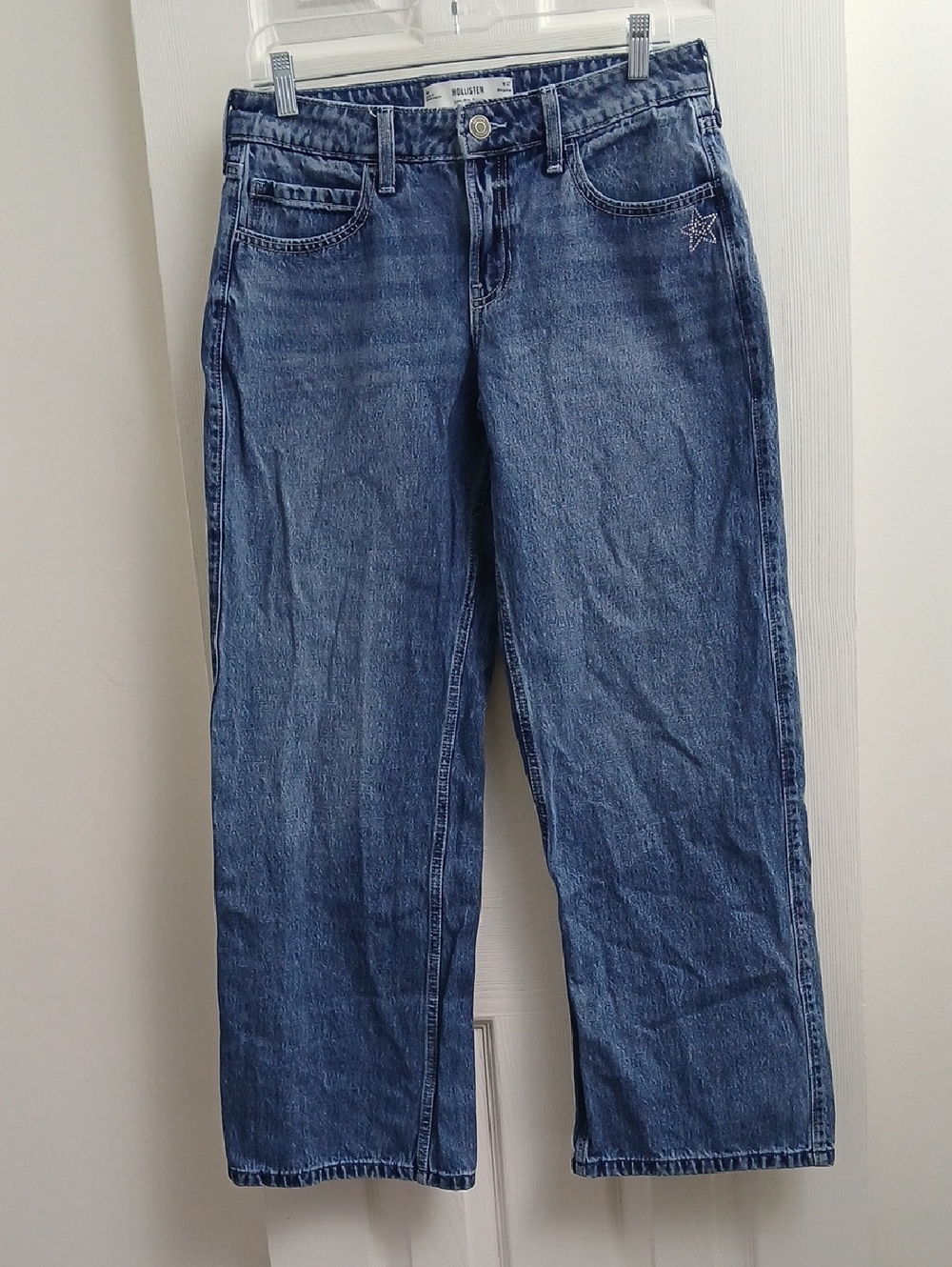 Hollister Low Rise Baggy Wide Leg Denim Jeans Size 4R W27